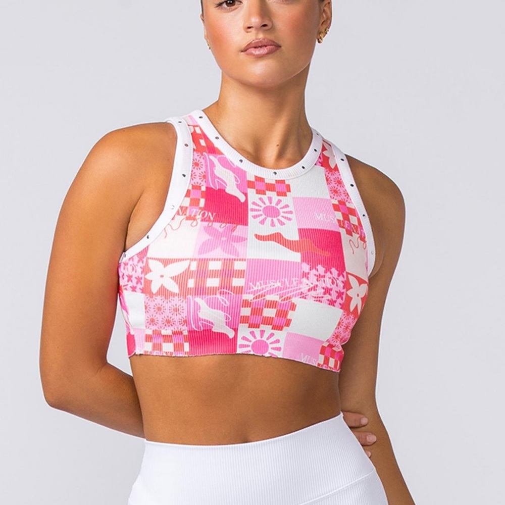 Muscle nation cropped tank size XS